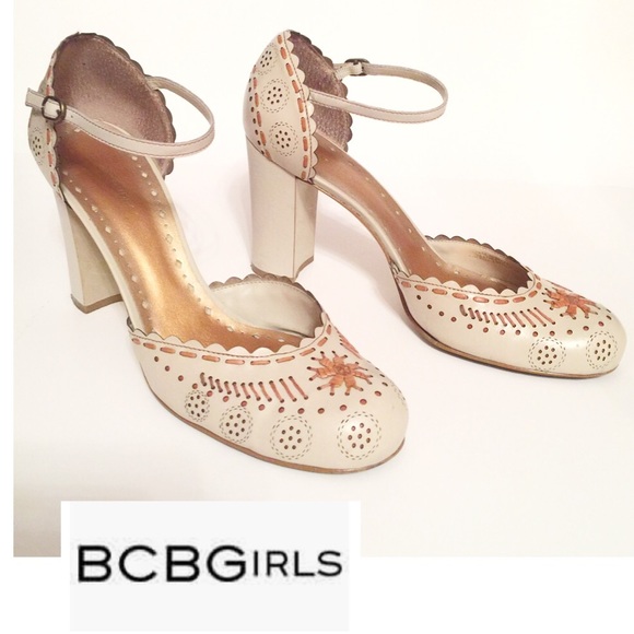 BCBGirls Shoes - BCBGirls Italy Embroidered MaryJane Shoes Leather